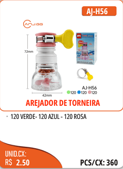 AREJADOR DE TORNEIRA UNID.CX:RS 2.50 PCS/CX:360