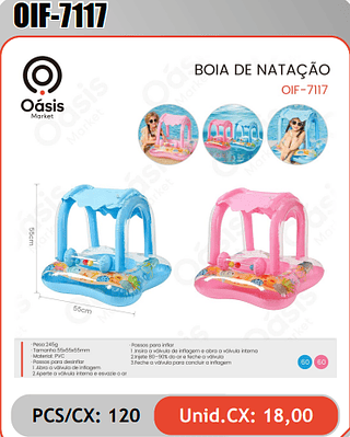 BOIA DE NATACAO PCS/CX: 120 Unid.CX: 18,00