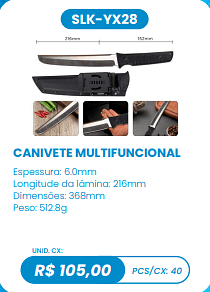 CANIVETE MULTIFUNCIONAL UNID. CX: R$ 105,00 PCS/CX: 40