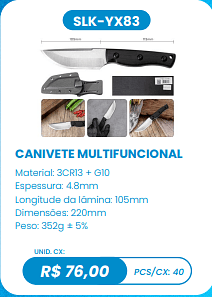 CANIVETE MULTIFUNCIONAL UNID. CX: R$ 76,00 PCS/CX: 40