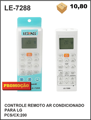 CONTROLE REMOTO AR CONDICIONADO PARA LG 200PÇ=10,8$