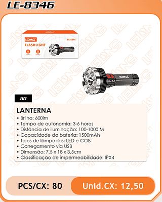 LANTERNA 80PÇ=12,5$