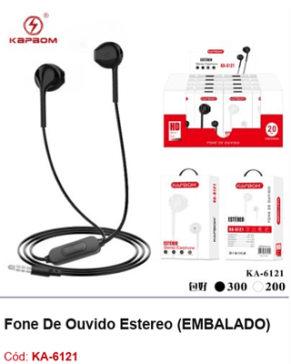 Fone De Ouvido Estereo R$2,79 PCS/CX:500