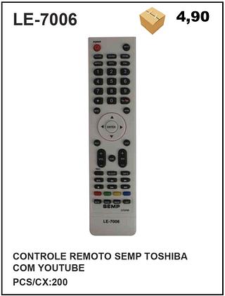 CONTROLE REMOTO SEMP TOSHIBA COM YOUTUBE PCS/CX:200=4.9$