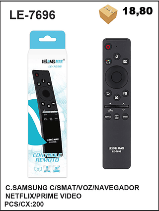 C.SAMSUNG C/SMAT/VOZ/NAVEGADOR NETFLIX/PRIME VIDEO 200PÇ=18,8$