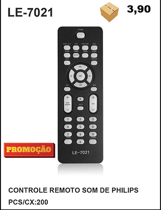 CONTROLE REMOTO SOM DE PHILIPS 200pç=3,9$