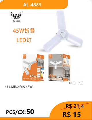 LUMINARIA 45W PCS/CX:50 R$ 15