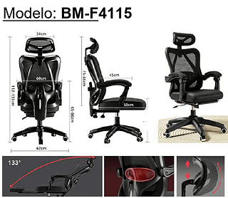 Cadeira de Escritório 1PCS/CX Unid.CX:490,00