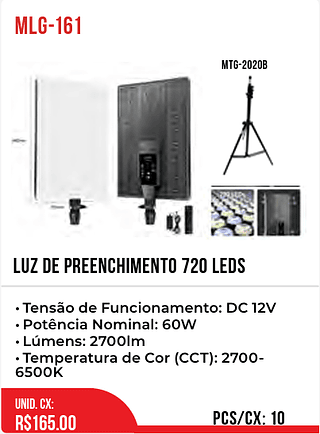 Luz De Preenchimento 720 Leds 10pç=165$