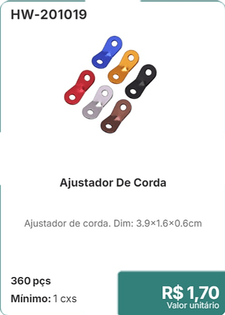 Ajustador De Corda 360 pçs R$ 1,70