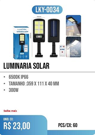 LUMINARIA SOLAR 60pç=23