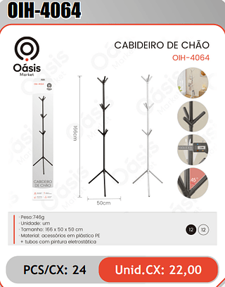 CABIDEIRO DE CHAO PCS/CX: 24 Unid.CX: 22,00
