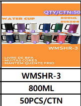 800ML UNID. CX: R$ 24,00 PCS/CX: 50
