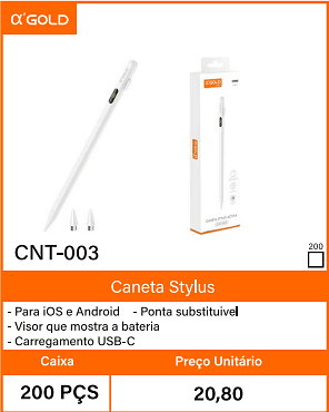 Caneta Stylus - Caixa Preco Unitario 200 PCS 20,80