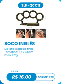 SOCO INGLÊS UNID. CX: R$ 16,00 PCS/CX: 200