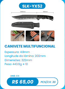 CANIVETE MULTIFUNCIONAL UNID. CX: R$ 65,00 PCS/CX: 30