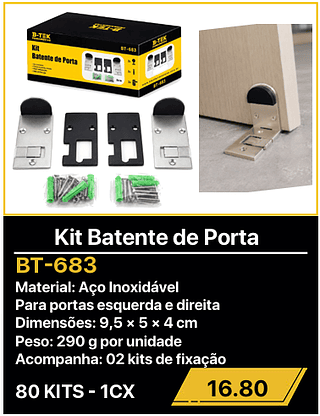 Kit Batente de Porta 80KITS R$16.80