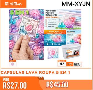 CAPSULAS LAVA ROUPA 5 EM 1 42pc=27$