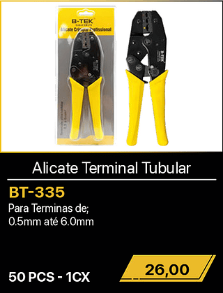 Alicate Terminal Tubular 50PCS R$26,00