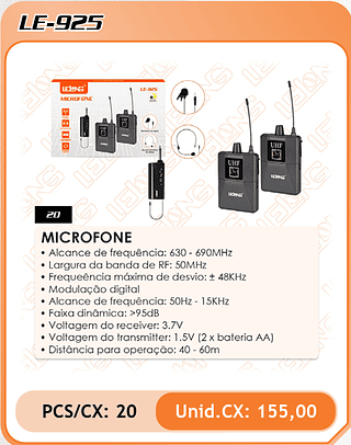 MICROFONE 20PÇ=155$