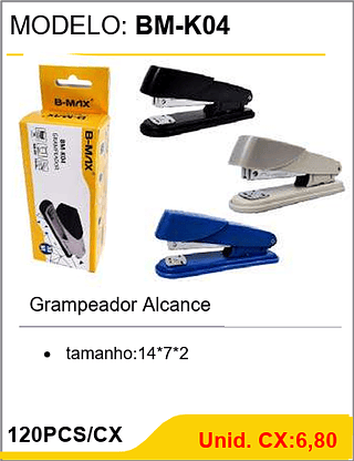 Grampeador Alcance 120PCS/CX Unid. CX:6,80