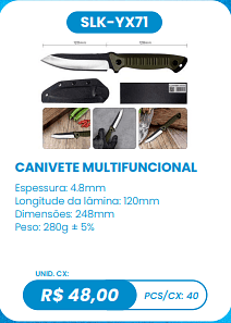 CANIVETE MULTIFUNCIONAL UNID. CX: R$ 48,00 PCS/CX: 40