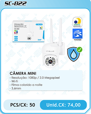 CÂMERA MINI PCS/CX: 50 Unid.CX: 74,00