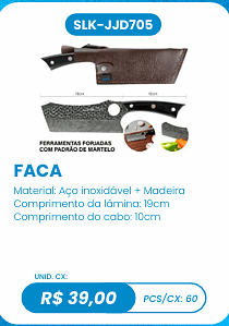 FACA UNID. CX: R$ 39,00 PCS/CX: 60