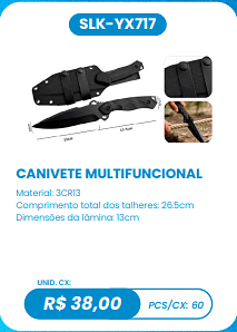 CANIVETE MULTIFUNCIONAL UNID. CX: R$ 38,00 PCS/CX: 60