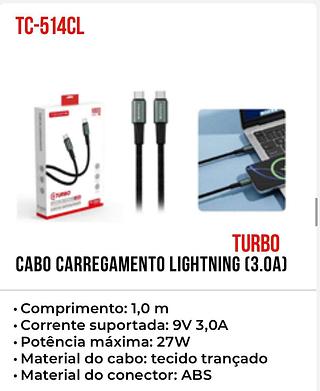 CABO CARREGAMENTO LIGHTNING (3.0A)