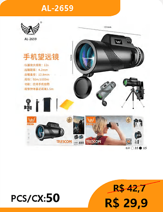 TELESCOPIO PCS/CX:50 R$ 29,9