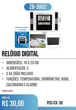 RELÓGIO DIGITA 30pç=30$
