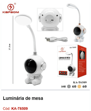 Luminária de mesa R$ 16,2 PCS/Cx: 120
