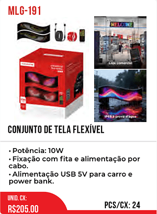 Conjunto De Tela Flexível 24pç=205$