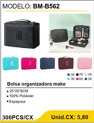 Bolsa organizadora make 300PCS/CX Unid.CX: 5,80