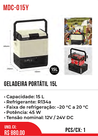 GELADEIRA PORTÁTIL 15L 1pç=880$