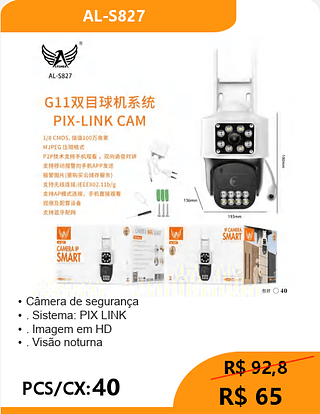 Câmera de segurança PCS/CX:40 R$ 65