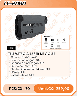 TELÉMETRO A LASER DE GOLFE 20PÇ=259$