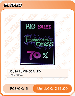 LOUSA LUMINOSA LED 5pç=215$