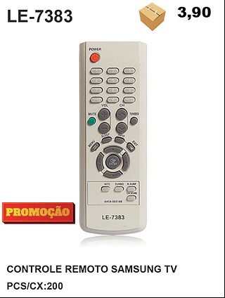 CONTROLE REMOTO SAMSUNG TV 200PÇ=3,9$