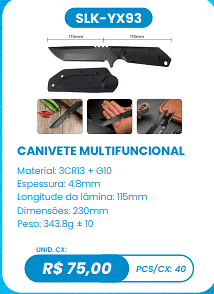 CANIVETE MULTIFUNCIONAL UNID. CX: R$ 75,00 PCS/CX: 40