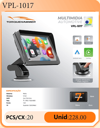 Multimidia Automotive PCS/CX:20 Unid:228.00