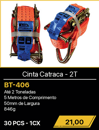 Cinta Catraca - 2T 30PCS R$21,00