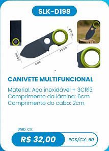 CANIVETE MULTIFUNCIONAL UNID. CX: R$ 32,00 PCS/CX: 60