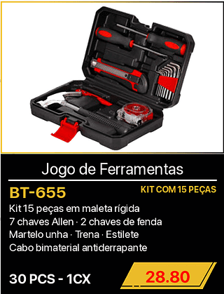 Jogo de Ferramentas 30PCS R$28.80