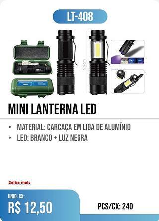 MINI lanterNA LED 240PÇ=12,5$