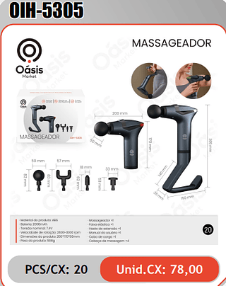 MASSAGEADOR PCS/CX: 20 Unid.CX: 78,00