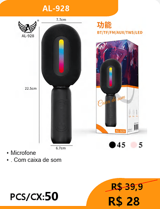 Microfone PCS/CX:50 R$ 28