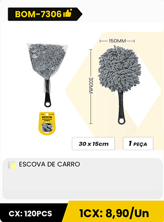ESCOVA DE CARRO CX: 120PCS 1CX: 8,90/Un