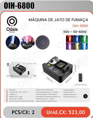 MAQUINA DE JATO DE FUMAGA PCS/CX: 2 Unid.CX: 523,00